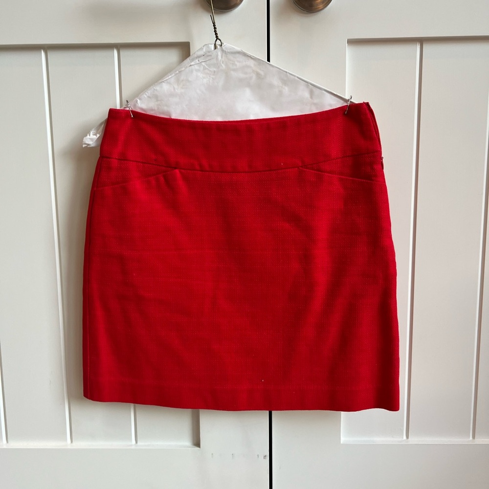 Red business skirt!